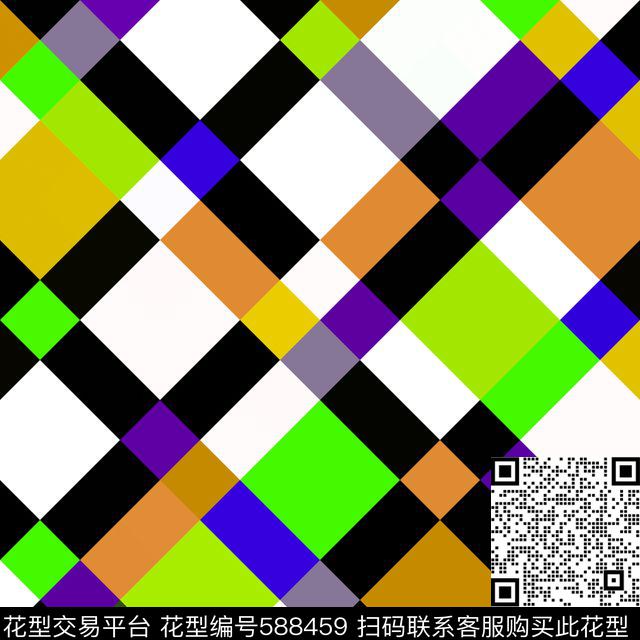 几何菱形格子传统印花华亿平台下载（图片编号: 588459） - 瓦栏（Walan）