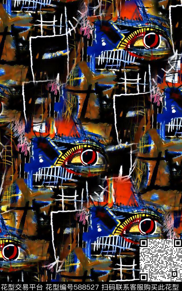 男装卫衣抽象男装图案男装衬衫数码印花华亿平台下载（图片编号: 588527） - 瓦栏（Walan）