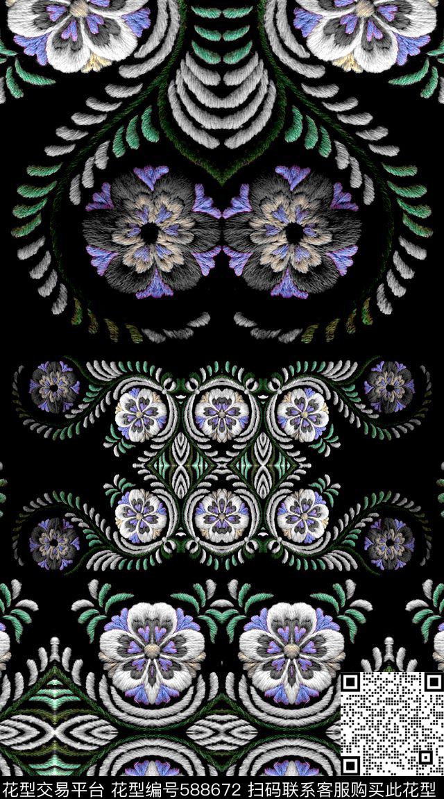 镜像定位民族数码印花华亿平台下载（图片编号: 588672） - 瓦栏（Walan）