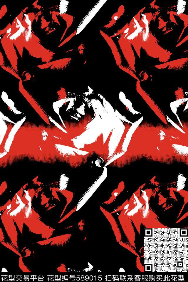 大花原创写意传统印花华亿平台下载（图片编号: 589015） - 瓦栏（Walan）