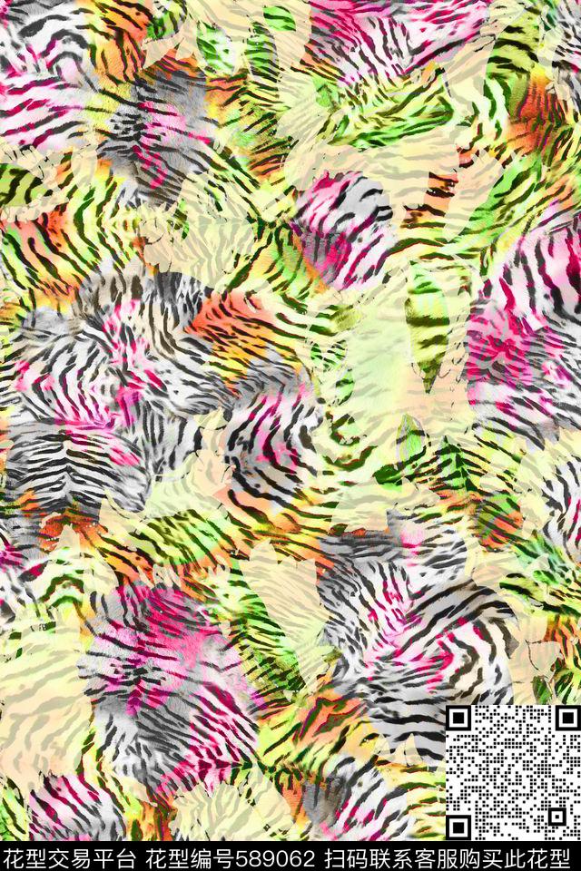 流行时尚动物纹理斑马纹数码印花华亿平台下载（图片编号: 589062） - 瓦栏（Walan）