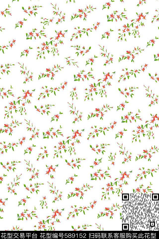 田园风小碎花传统印花华亿平台下载（图片编号: 589152） - 瓦栏（Walan）