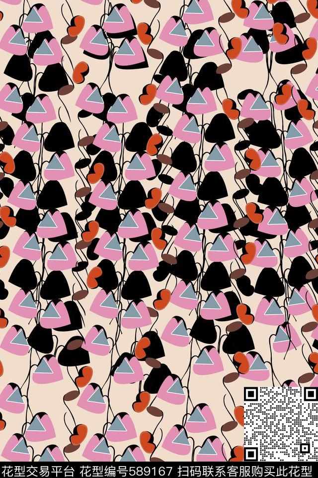 抽象几何卡通传统印花华亿平台下载（图片编号: 589167） - 瓦栏（Walan）
