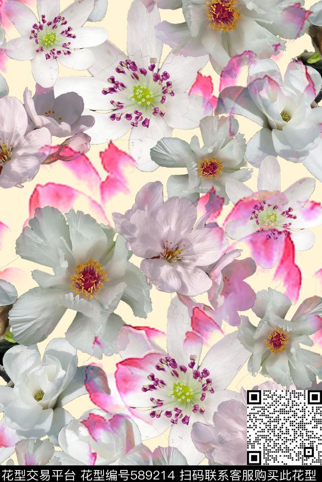 零点--女装花卉简洁数码印花华亿平台下载（图片编号: 589214） - 瓦栏（Walan）