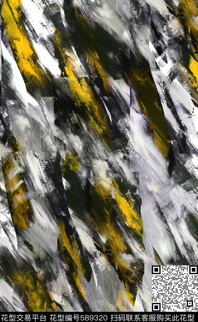 抽象肌理潮流大牌花卉羽绒服数码印花华亿平台下载（图片编号: 589320） - 瓦栏（Walan）
