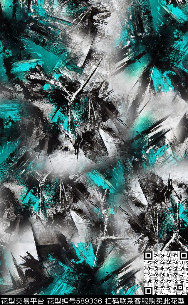 抽象肌理时尚大牌潮流羽绒服印花数码印花华亿平台下载（图片编号: 589336） - 瓦栏（Walan）