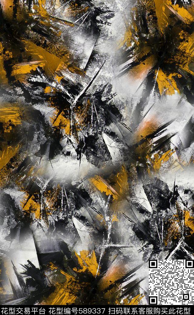 抽象肌理时尚大牌潮流羽绒服印花数码印花华亿平台下载（图片编号: 589337） - 瓦栏（Walan）