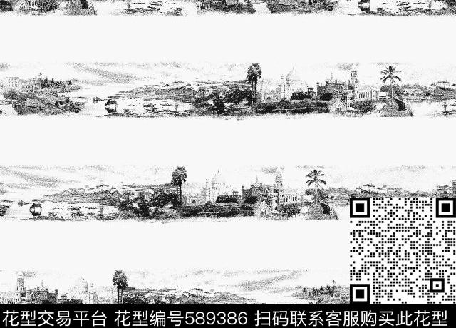 古典写意传统印花华亿平台下载（图片编号: 589386） - 瓦栏（Walan）