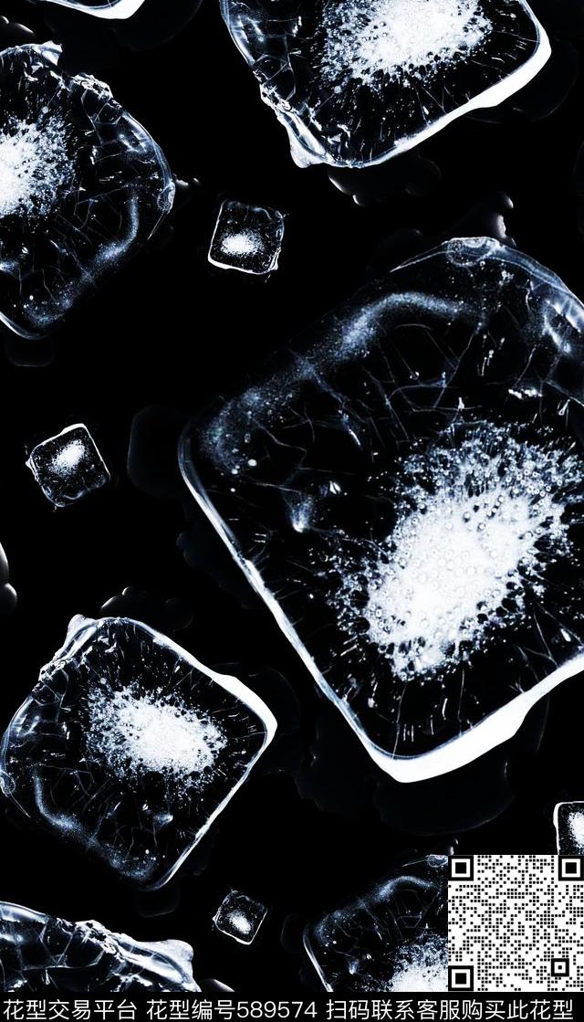 抽象肌理创意数码印花华亿平台下载（图片编号: 589574） - 瓦栏（Walan）