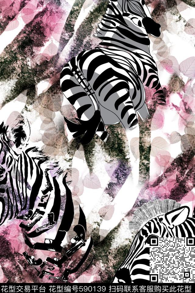 休闲风抽象底纹线条斑马数码印花华亿平台下载（图片编号: 590139） - 瓦栏（Walan）
