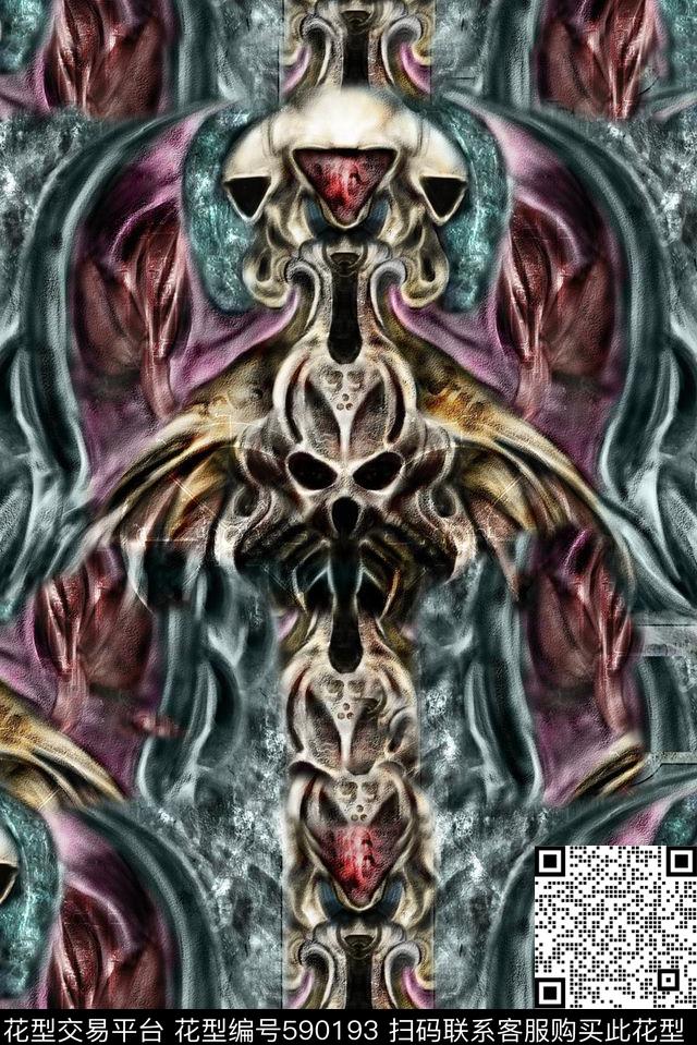 欧美大牌风格游戏风格彩色沙画数码印花华亿平台下载（图片编号: 590193） - 瓦栏（Walan）