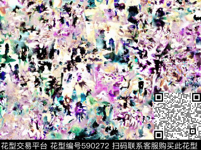 肌理花满版数码印花华亿平台下载（图片编号: 590272） - 瓦栏（Walan）