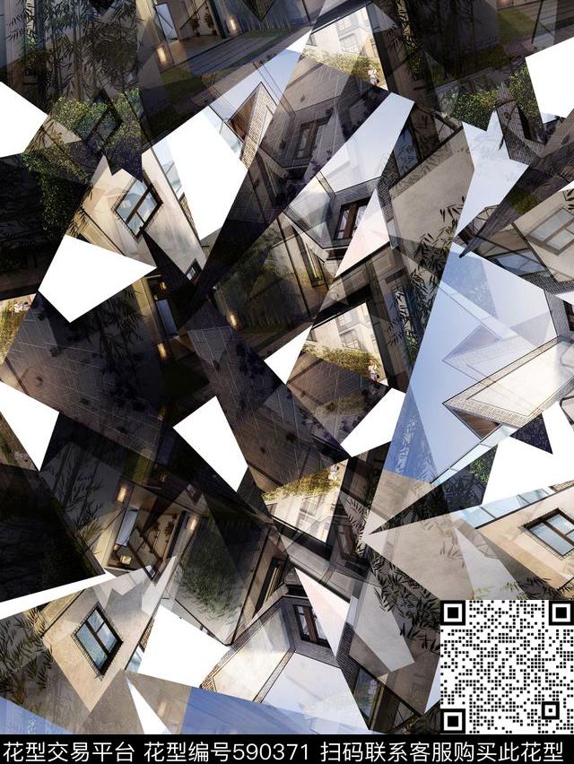 解构建筑男装华亿平台数码印花华亿平台下载（图片编号: 590371） - 瓦栏（Walan）