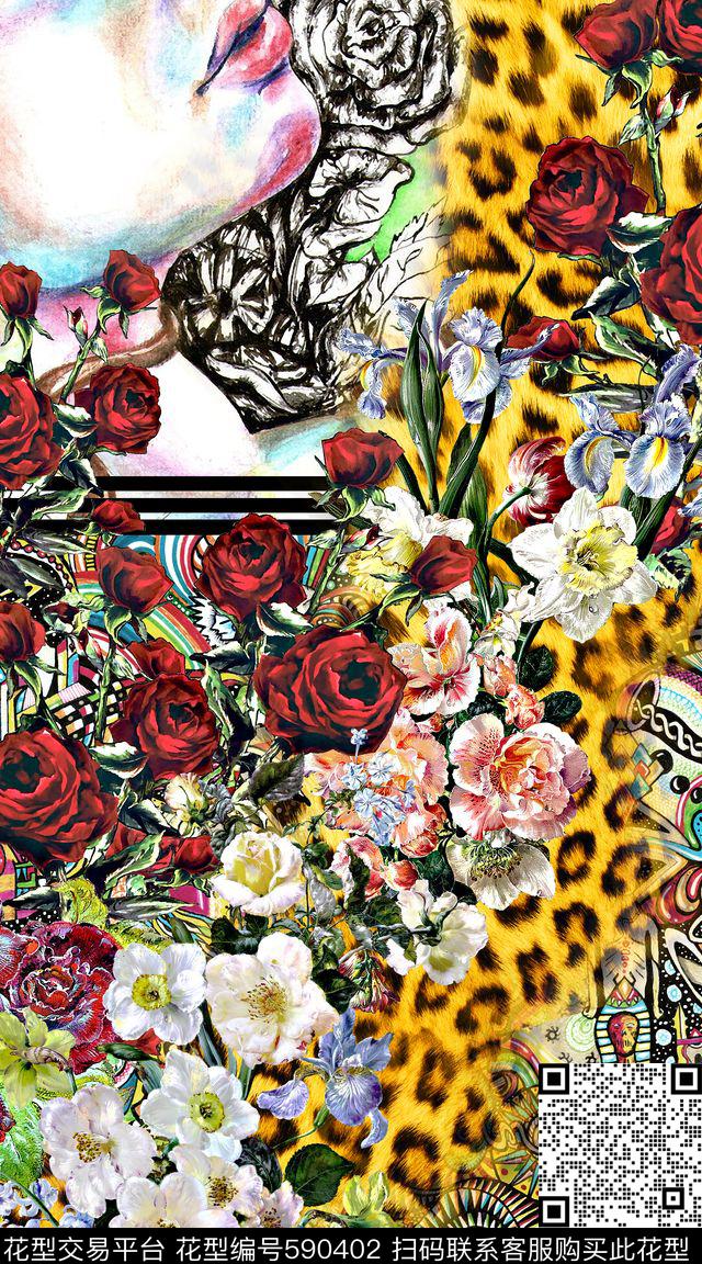 油画花卉大牌定位趣味数码印花华亿平台下载（图片编号: 590402） - 瓦栏（Walan）