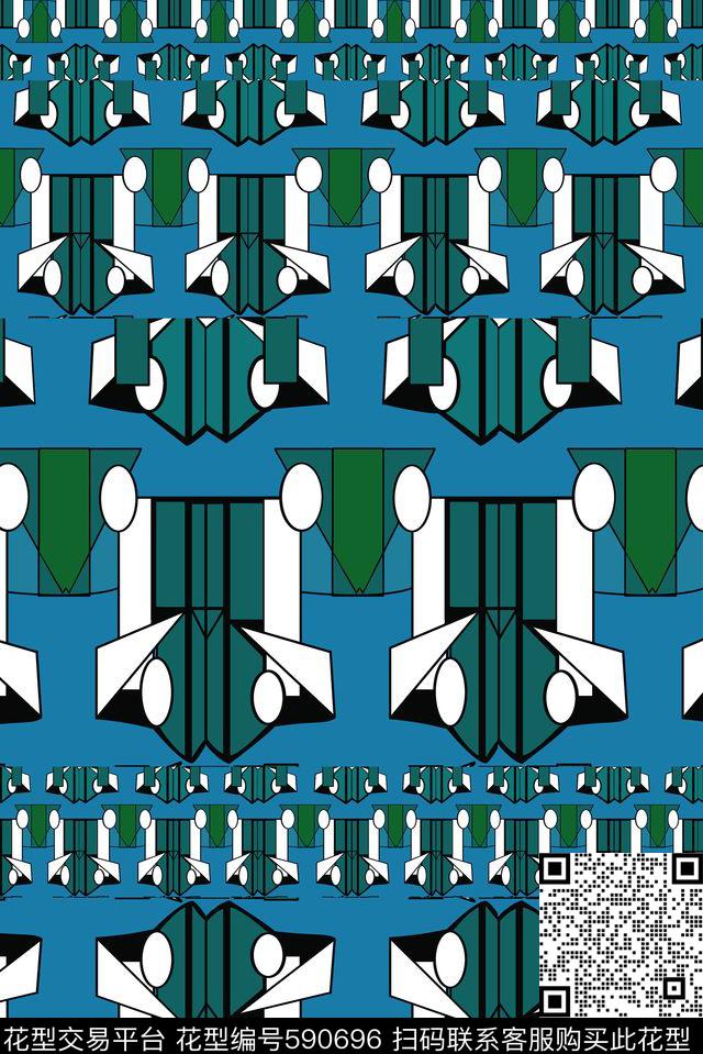 几何折纸效果女装几何折纸效果箱包几何传统印花华亿平台下载（图片编号: 590696） - 瓦栏（Walan）