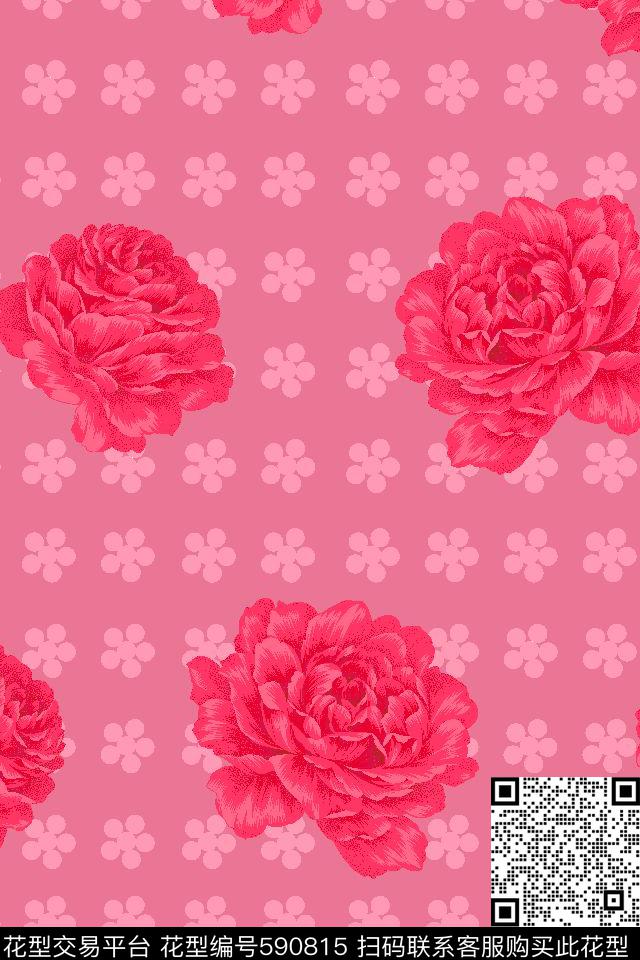 田园风花朵传统印花华亿平台下载（图片编号: 590815） - 瓦栏（Walan）