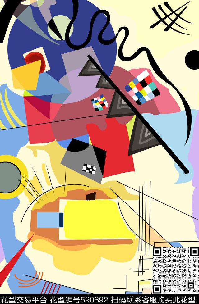 抽象奇思妙想夕传统印花华亿平台下载（图片编号: 590892） - 瓦栏（Walan）