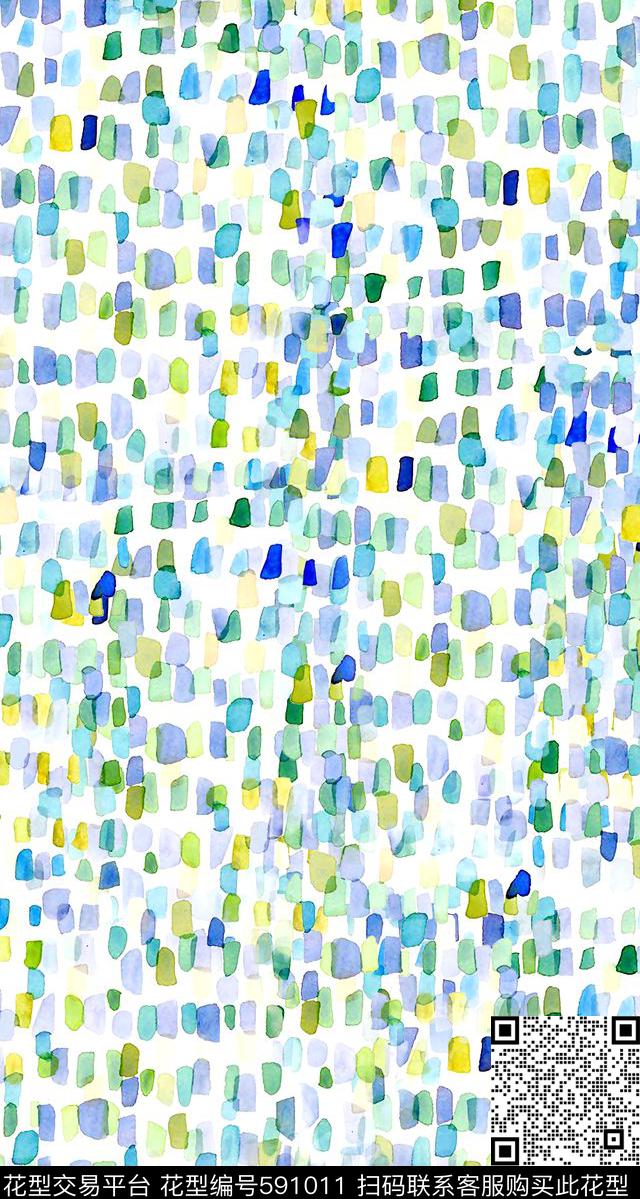 抽象水彩水墨肌理数码印花华亿平台下载（图片编号: 591011） - 瓦栏（Walan）