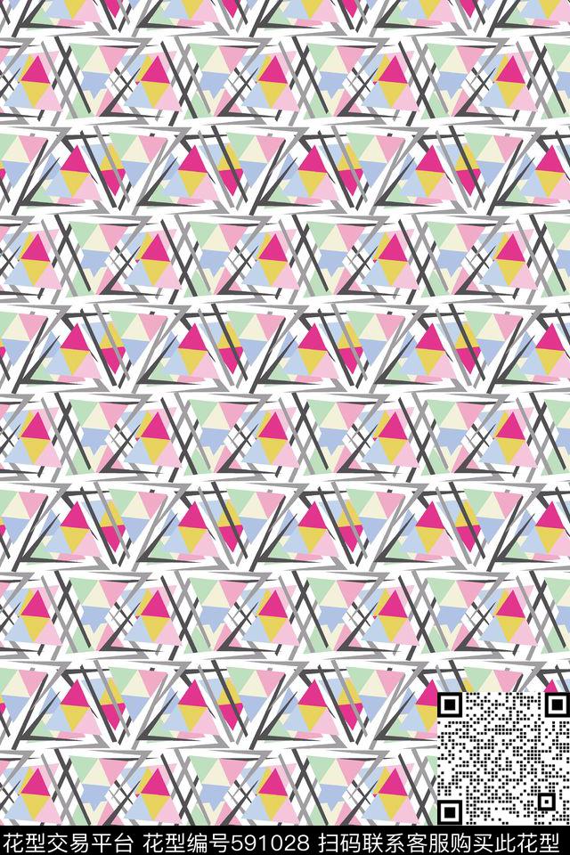 几何拼接几何休闲三角形传统印花华亿平台下载（图片编号: 591028） - 瓦栏（Walan）