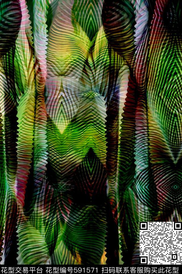 洋阳---抽象数码印花华亿平台下载（图片编号: 591571） - 瓦栏（Walan）