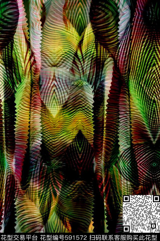 洋阳---抽象数码印花华亿平台下载（图片编号: 591572） - 瓦栏（Walan）