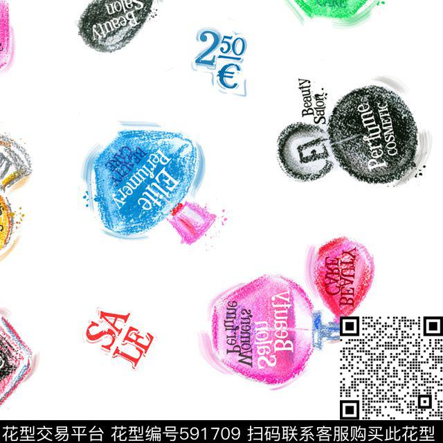 韩版香水瓶趣味数码印花华亿平台下载（图片编号: 591709） - 瓦栏（Walan）