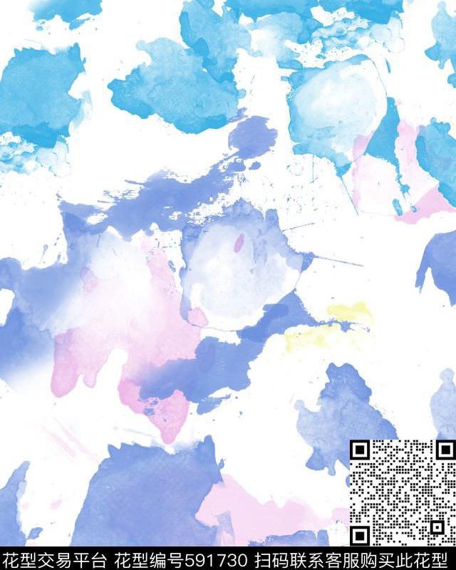 中国风色块服饰印花数码印花华亿平台下载（图片编号: 591730） - 瓦栏（Walan）