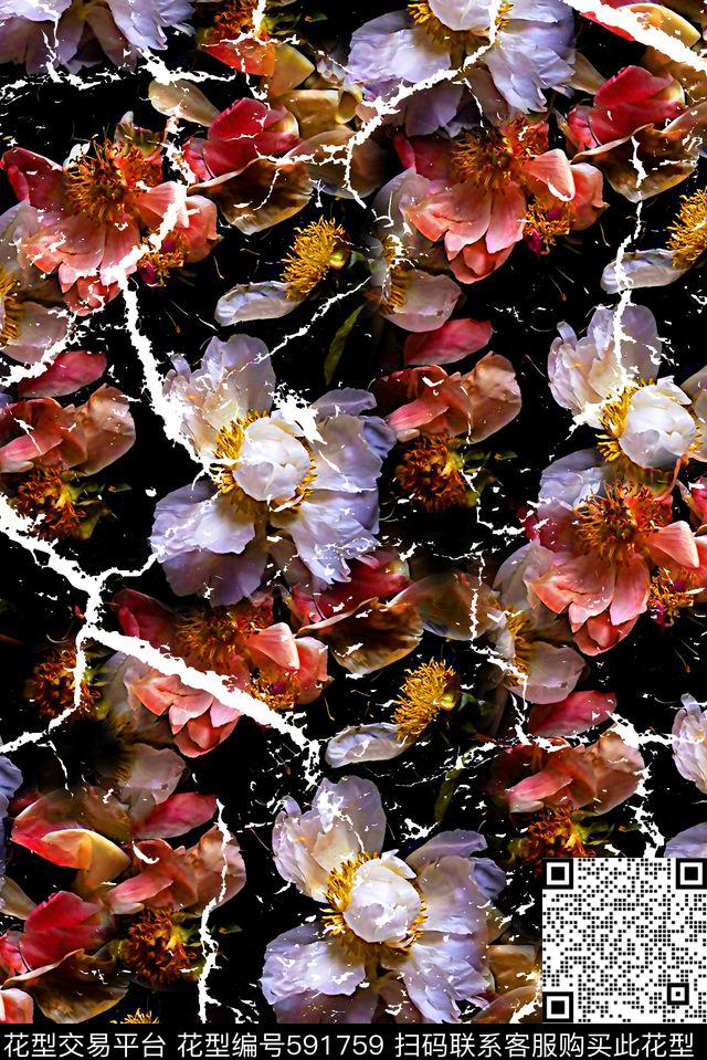 抽象几何清爽梦幻艺术平底立体手绘满版最新高清数码蕾丝民族中国风绣花珠宝肌理时尚潮

流大牌复古欧美风女装衬衫女装裙时尚花卉数码印花华亿平台下载（图片编号: 591759） - 瓦栏（Walan）