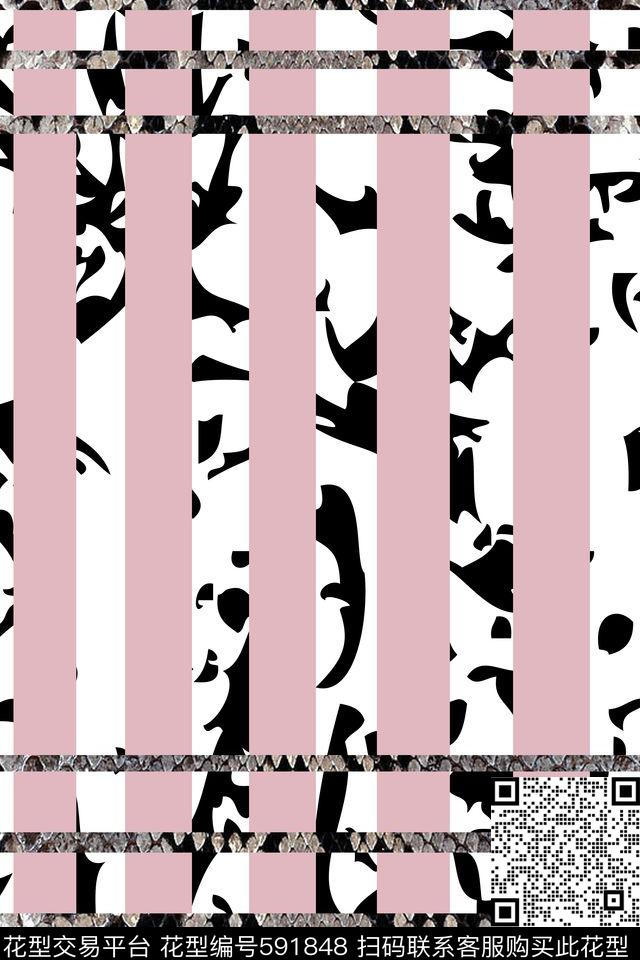 简约蛇纹条纹传统印花华亿平台下载（图片编号: 591848） - 瓦栏（Walan）