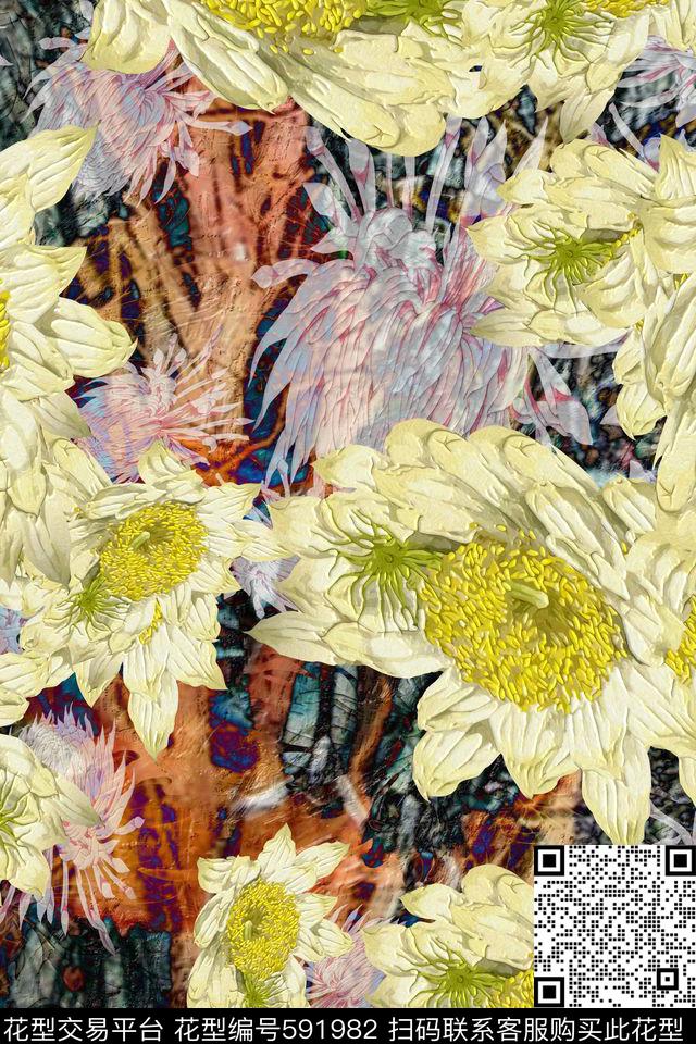 小清新民族风田园风数码印花华亿平台下载（图片编号: 591982） - 瓦栏（Walan）