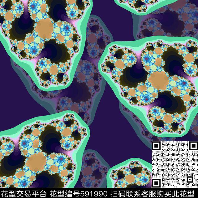 时尚个性分形数码印花华亿平台下载（图片编号: 591990） - 瓦栏（Walan）