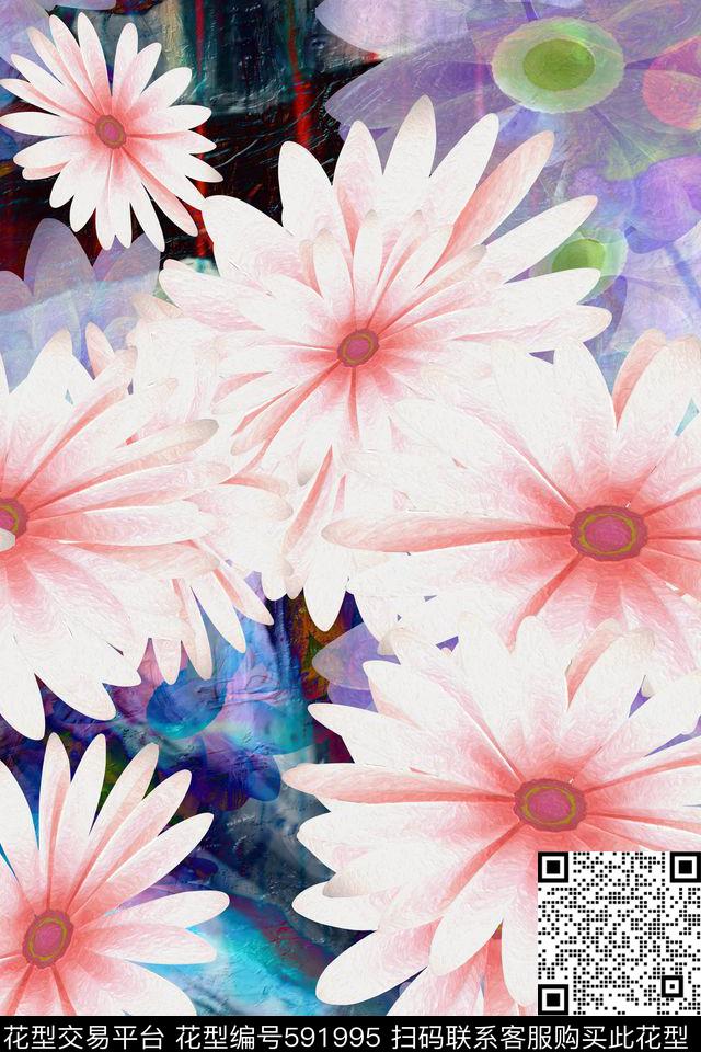 中国风风景波西米亚数码印花华亿平台下载（图片编号: 591995） - 瓦栏（Walan）