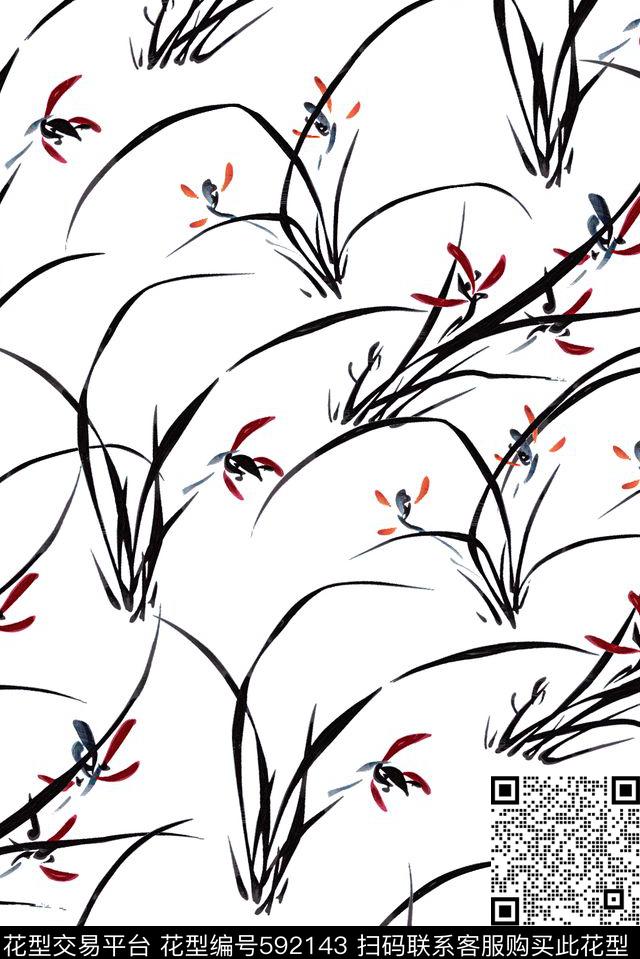 民族风中国风竹传统印花华亿平台下载（图片编号: 592143） - 瓦栏（Walan）