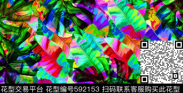 tropicalleavescolors数码印花华亿平台下载（图片编号: 592153） - 瓦栏（Walan）
