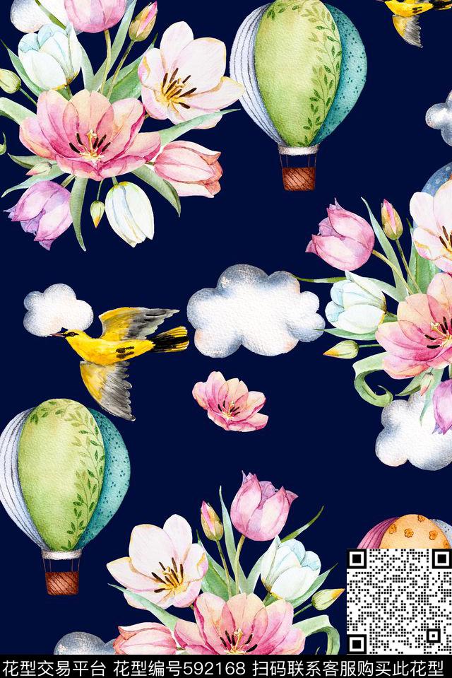 花朵花卉数码印花华亿平台下载（图片编号: 592168） - 瓦栏（Walan）