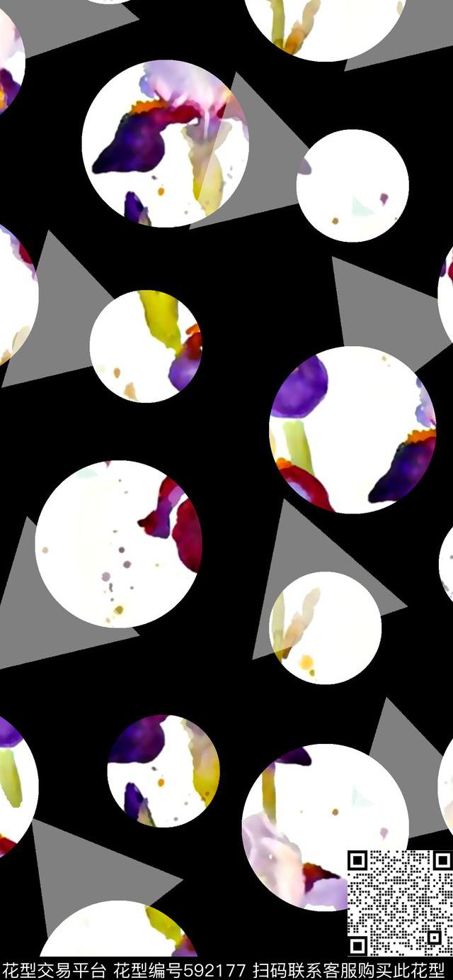 水彩花女装裙女装外套数码印花华亿平台下载（图片编号: 592177） - 瓦栏（Walan）