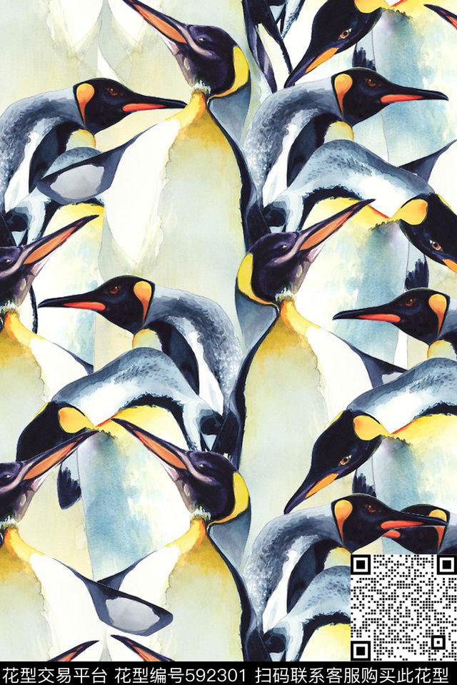 企鹅趣味数码印花华亿平台下载（图片编号: 592301） - 瓦栏（Walan）