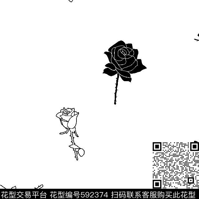 2016春夏衬衫黑白花传统印花华亿平台下载（图片编号: 592374） - 瓦栏（Walan）