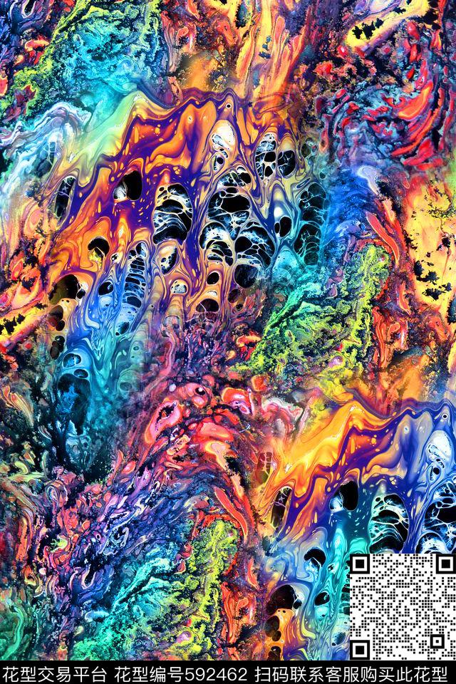 抽象地表肌理数码印花华亿平台下载（图片编号: 592462） - 瓦栏（Walan）