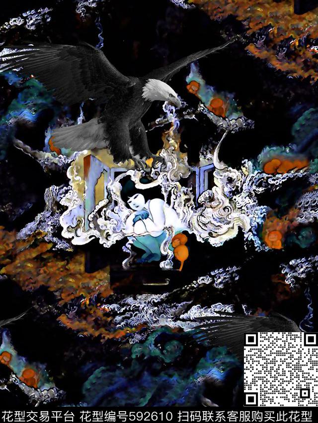 男装羽绒服男装衬衫抽象男装图案数码印花华亿平台下载（图片编号: 592610） - 瓦栏（Walan）