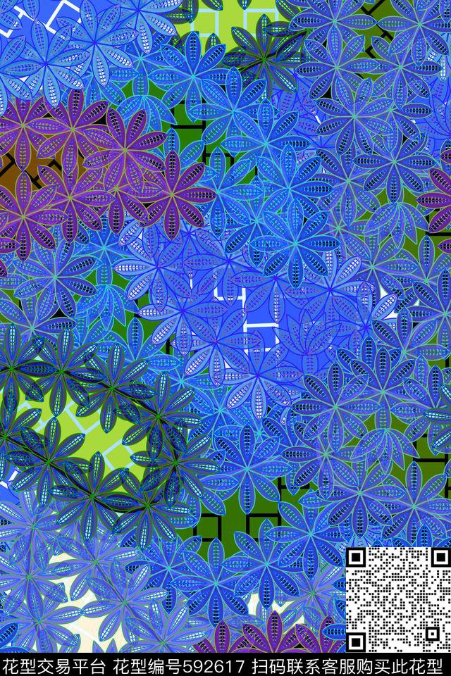 时尚花卉叶子佩斯利传统印花华亿平台下载（图片编号: 592617） - 瓦栏（Walan）