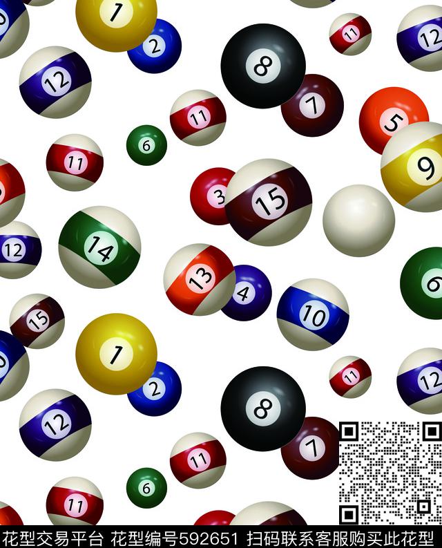 台球数字休闲数码印花华亿平台下载（图片编号: 592651） - 瓦栏（Walan）