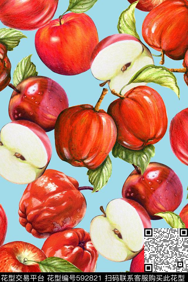 DG苹果DOLCEGABBANA数码印花华亿平台下载（图片编号: 592821） - 瓦栏（Walan）