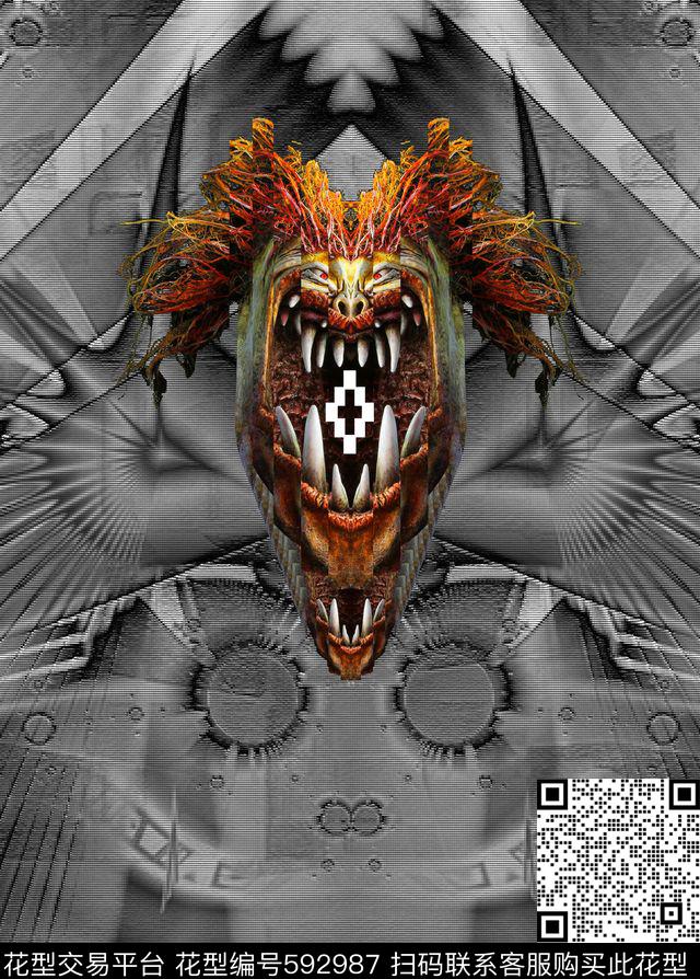 T恤个性潮流数码印花华亿平台下载（图片编号: 592987） - 瓦栏（Walan）