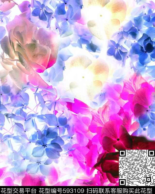 坯布个性原创数码印花华亿平台下载（图片编号: 593109） - 瓦栏（Walan）