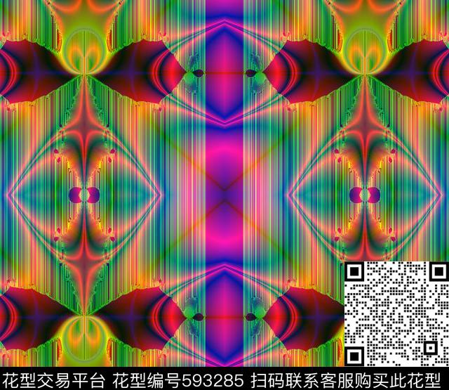 个性时尚绚丽数码印花华亿平台下载（图片编号: 593285） - 瓦栏（Walan）