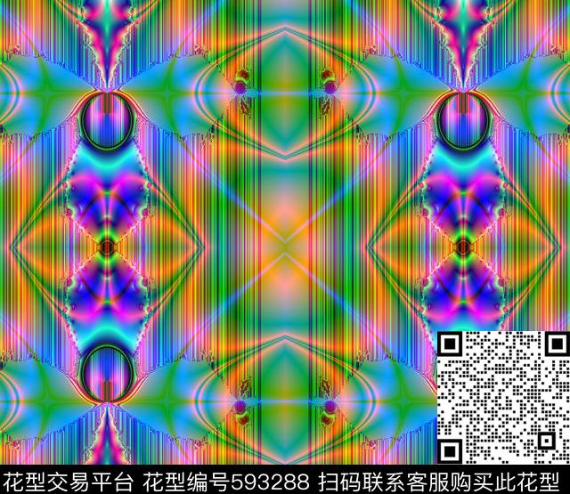 个性时尚绚丽数码印花华亿平台下载（图片编号: 593288） - 瓦栏（Walan）