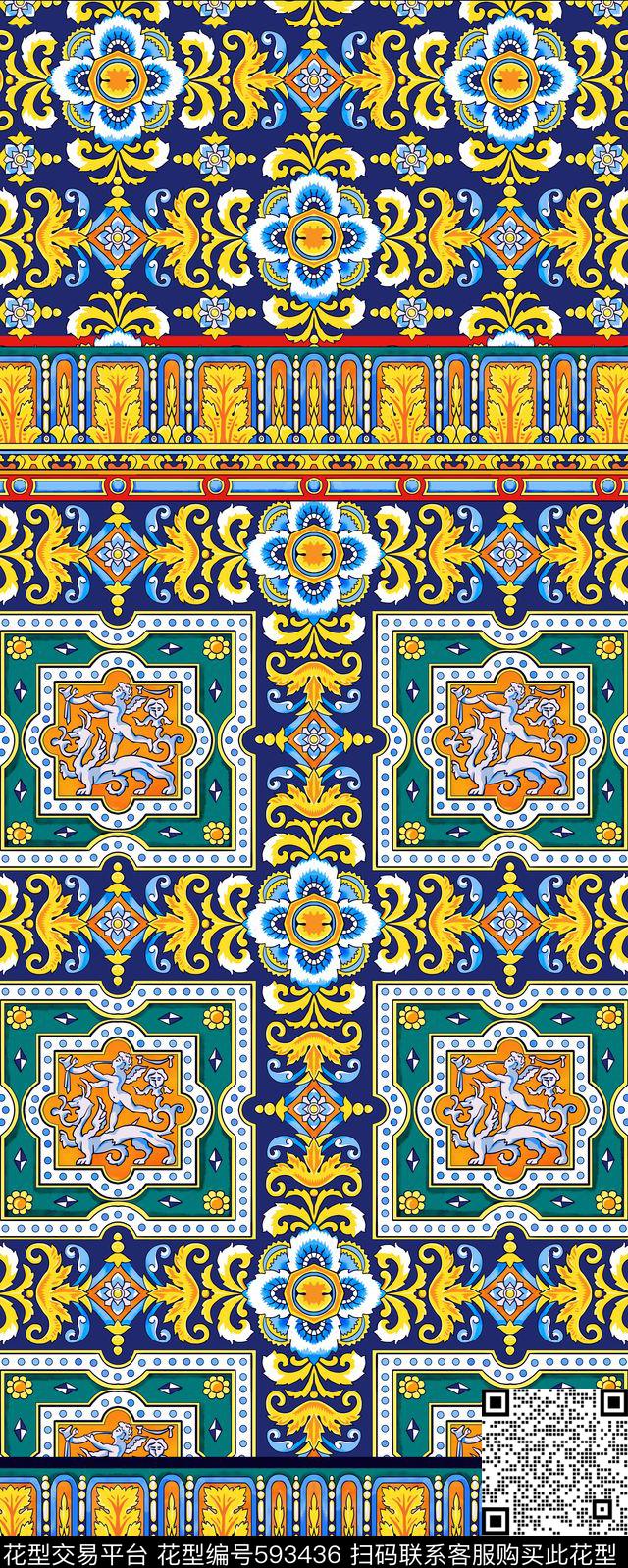 民族风维多利亚欧式宫廷风传统印花华亿平台下载（图片编号: 593436） - 瓦栏（Walan）