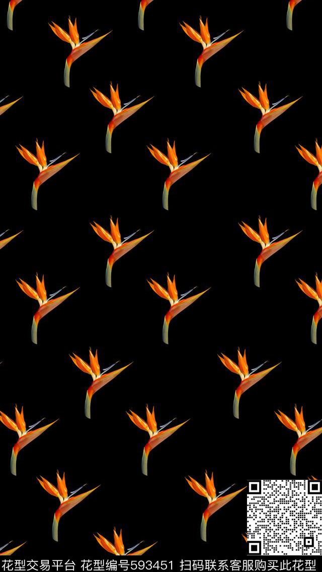 漂亮花卉花朵花卉数码印花华亿平台下载（图片编号: 593451） - 瓦栏（Walan）