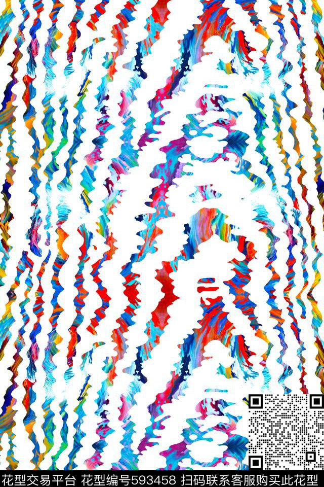 不规则几何几何彩色纹理数码印花华亿平台下载（图片编号: 593458） - 瓦栏（Walan）